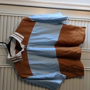 NWT WILD FABLE CROPPED RUGBY POLO SHIRT TOP SIZE S